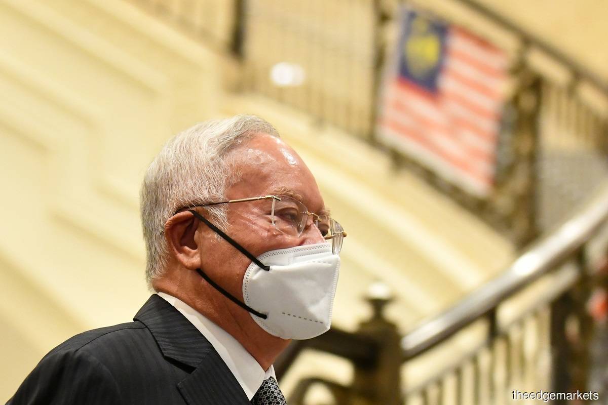 In the 1MDB-Tanore trial, Najib is charged with four counts of abuse of power in enriching himself with RM2.3 billion of 1MDB funds, and 21 counts of money laundering of the same amount. He could face a fine and up to 20 years’ imprisonment if convicted. (File photo by Mohd Suhaimi Mohamed Yusuf/The Edge)